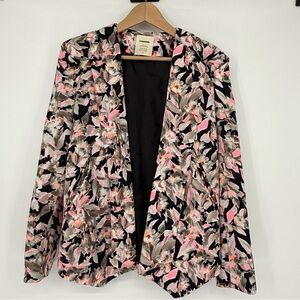 3 Rooms Women’s Blazer‎ Size Small Floral Open Front Korean Fashion Bright